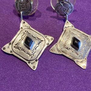 Sterling silver SW design earrings
